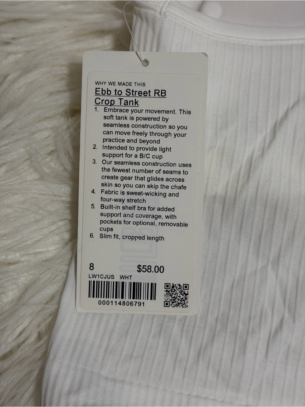 Lululemon EBB to Street Racerback Crop Tank - Picture 3 of 3